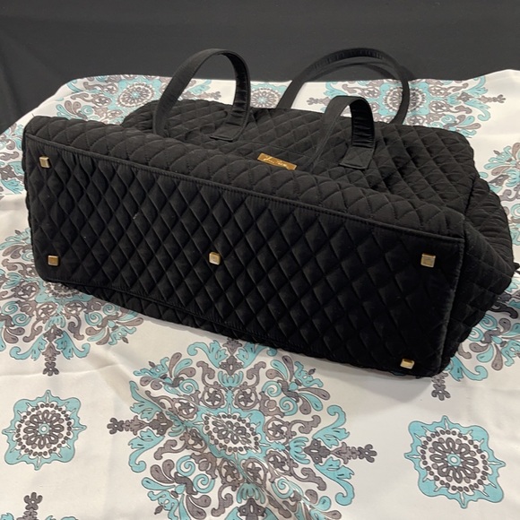Vera Bradley Black Cloth Satchel - Picture 10 of 11